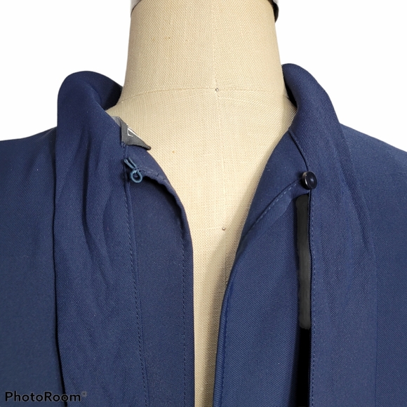 ZARA Navy Blue Pleated Dress, Size XSMALL - Picture 6 of 16